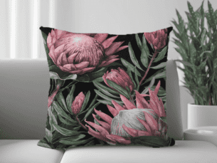 Protea Scatter Cushion- Bold Protea Printed Scatter Cushion