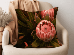 Protea Scatter Cushion- Focal Protea Printed Scatter Cushion