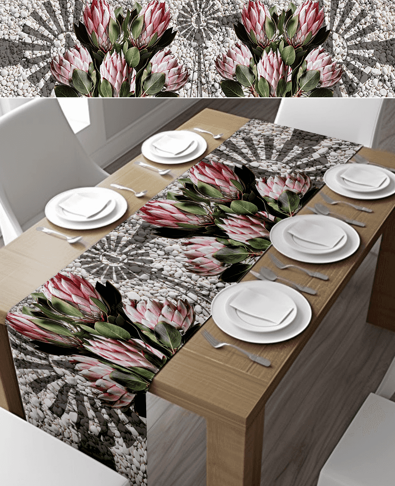 Stone Windmill Protea Table Runners
