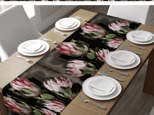 Protea Dark Pink Table Runner