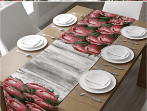 Protea Light Bouquet Table Runner