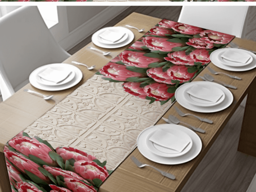 Protea Bouquet Table Runner