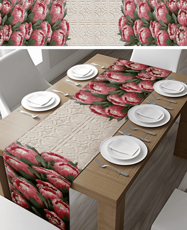 Protea Bouquet Table Runner