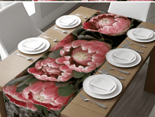 Vivid Protea Table Runner