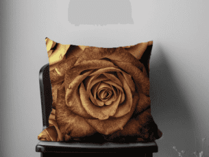 Bronze Rose Printed Scatter Cushion