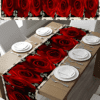 Red Stone Rose Table Runners