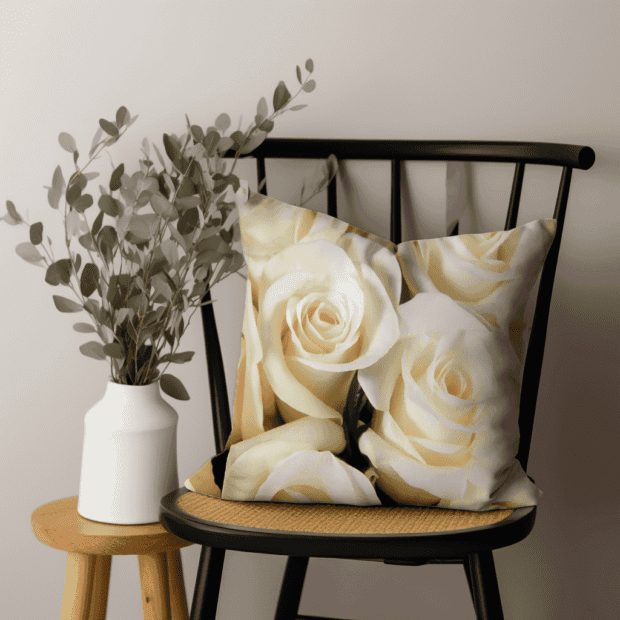 Chic Rose Printed Scatter Cushion