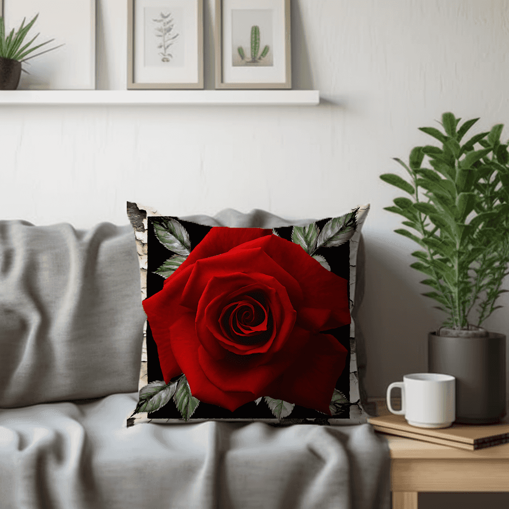 Detailed Rose Printed Scatter Cushion