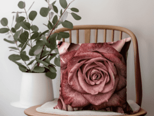 Neutral Rose Printed Scatter Cushion