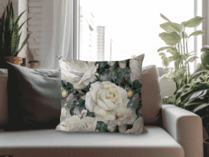 Rose Petal Printed Scatter Cushion