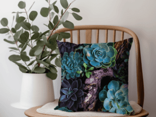 Inviting Succulent Printed Scatter Cushion