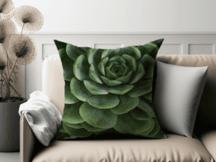 Earthy Succulent Printed Scatter Cushion