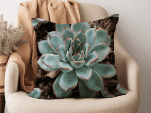 Striking Succulent Printed Scatter Cushion