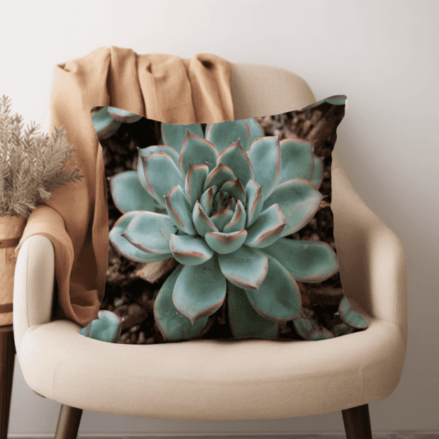 Striking Succulent Printed Scatter Cushion