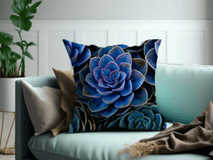 Serene Succulent Printed Scatter Cushion