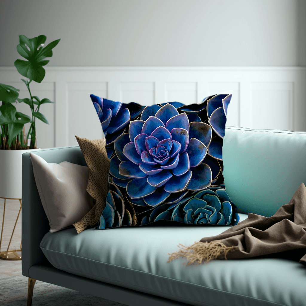 Serene Succulent Printed Scatter Cushion