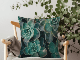 Stylish Succulent Printed Scatter Cushion