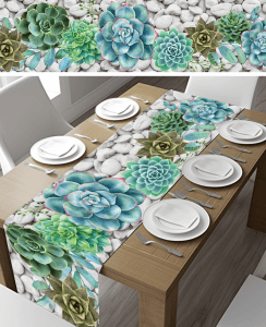 Bright Rocks Succulent Table Runners