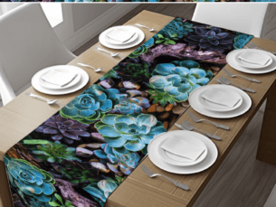 Succulent Table Runner Rock Rose