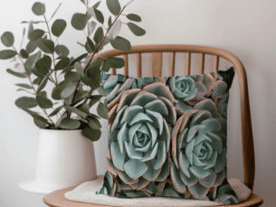 Calm Succulent Printed Scatter Cushion