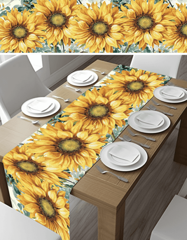 Velvet Sunflower Table Runners