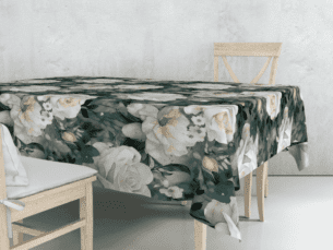 Leafy Rose Table Cloth