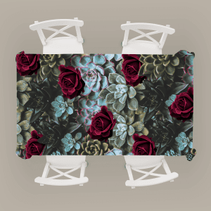 Maroon Rose Tablecloth