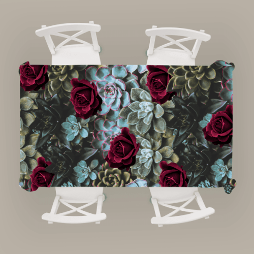 Maroon Rose Tablecloth