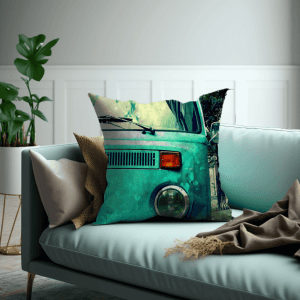 Volkswagen Bus Printed Scatter Cushion