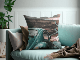 Printed Volkswagen Scatter Cushion: Drive VW