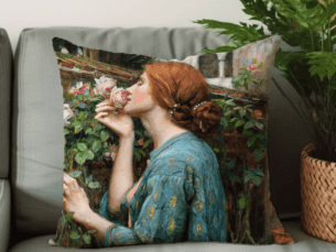 Velvet Vintage Scatter Cushion-Flourishing Vintage Printed Scatter Cushion