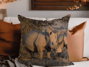 Wildlife Scatter Cushion -Rhino Savanna Scatter Cushion (Wildlife Collection)