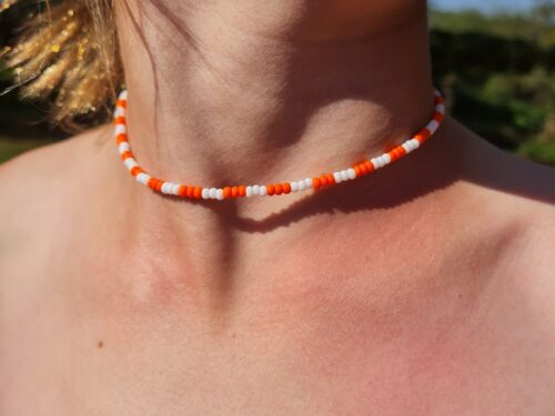 Wild Orange Bush Bead Necklace