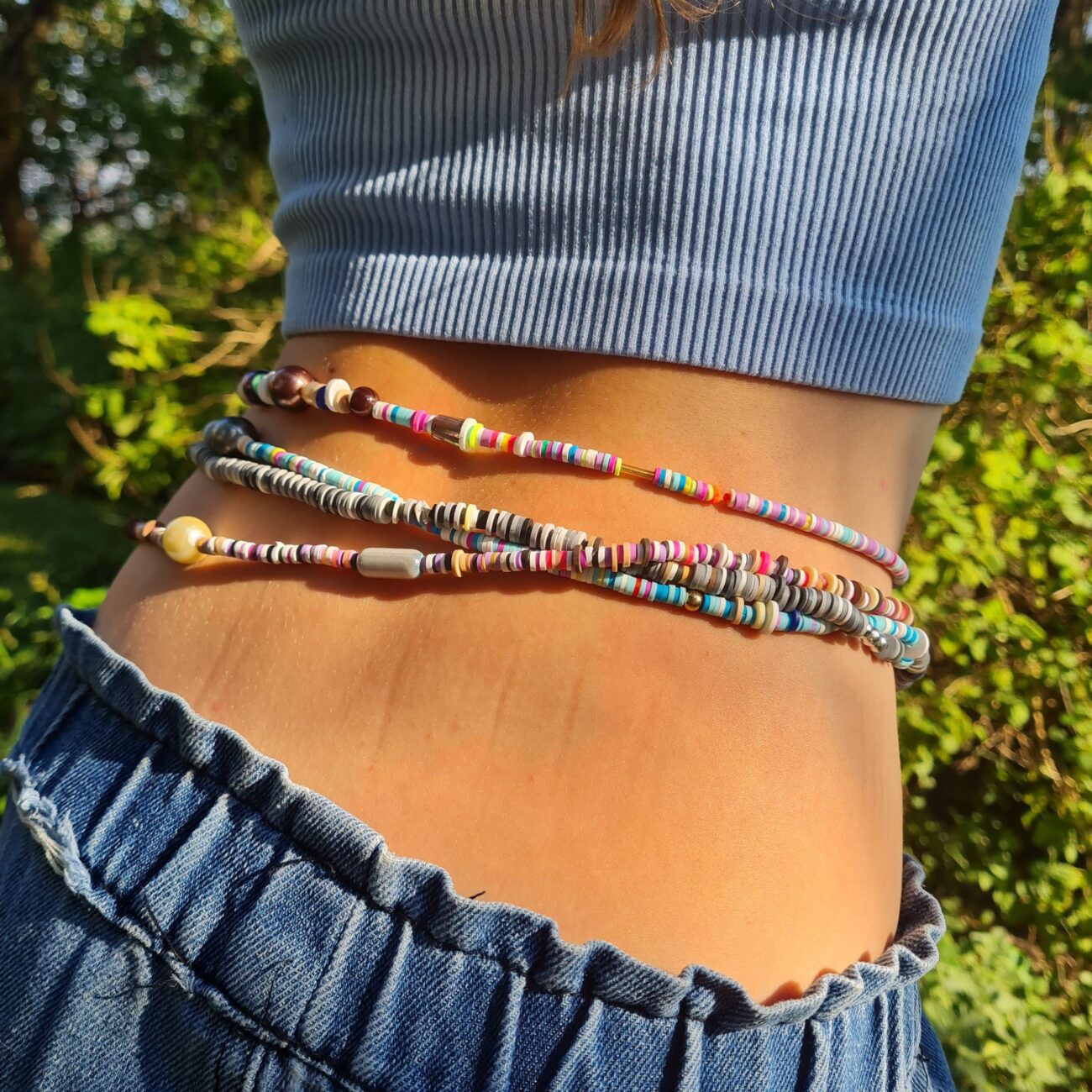 African Bird Inspired Belly Beads