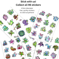 Erratic Tales Quirky Critter stickers Stick with us! (8)