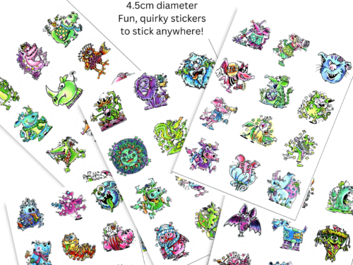 Erratic Tales Quirky Critter stickers Stick with us! (8)