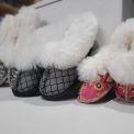 Moroccan Grey Sheepskin Slippers for Babies