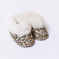 Fashion- Forward Sheepskin Slippers for Children