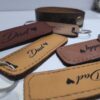 Leather key rings with 'DAD,' 'BEST DAD,' and 'DADDY' engravings.