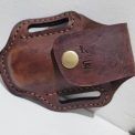 High-quality leather paddle pouch for Leatherman tools.