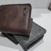 Handcrafted bi-fold card leather wallet made from high-quality leather.