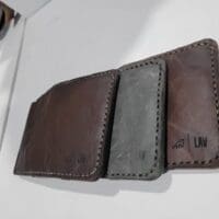 Handcrafted bi-fold card wallet made from high-quality leather.