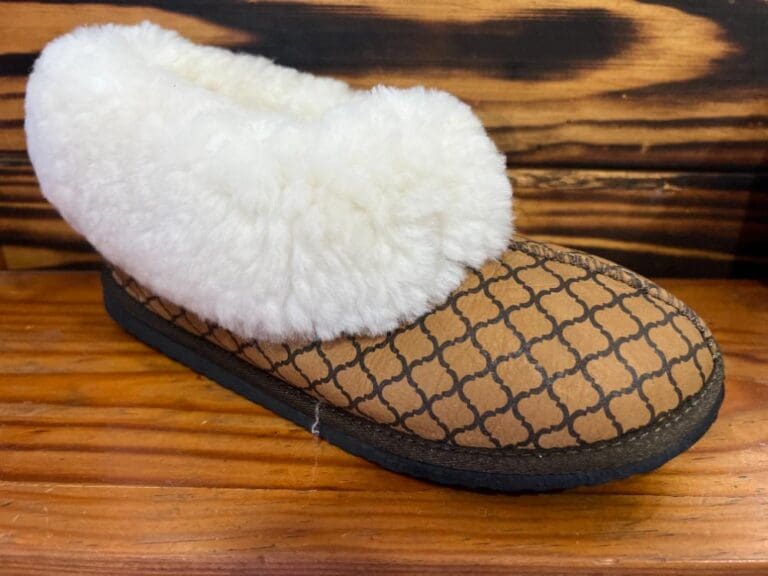 Moroccan Brown Sheepskin Slippers for Children & Toddlers