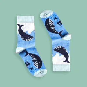 Kids Cotton Socks - Whales