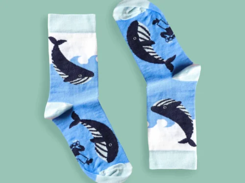 Kids Cotton Socks - Whales