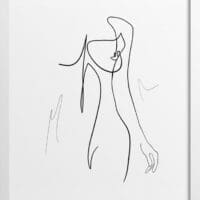 Female Figure Line Drawing no6 - Abstract Illustration