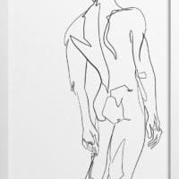 Masculine Male Line Drawing No5 - Illustration of the Male Form