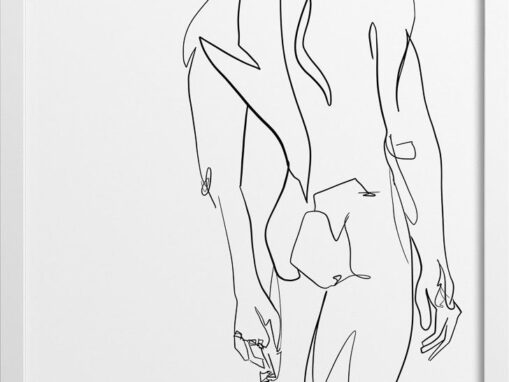 Masculine Male Line Drawing No5 - Illustration of the Male Form