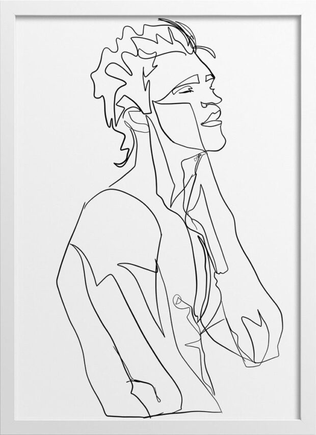 Masculine Male Line Drawing No6