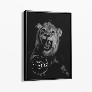 Black Hardwood Canvas Floating Frame